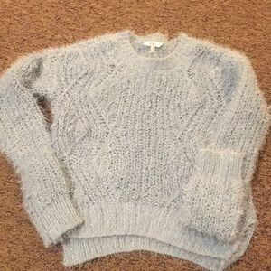 Fuzzy blue sweater